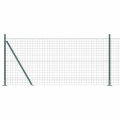 vidaXL Euro Fence with Concrete Base 10 x 1 m PVC-Coated Steel Green 2