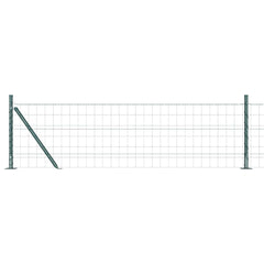 vidaXL Euro Fence with Concrete Base 10 x 0.4 m PVC-Coated Steel Green 2