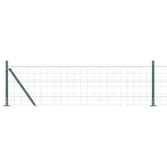 vidaXL Euro Fence with Concrete Base 25 x 0.4 m PVC-Coated Steel Green 2