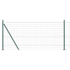 Euro Fence with Concrete Base 25 x 0.8 m PVC-Coated Steel Concrete Base Fix Green 76 x 63 mm mesh
