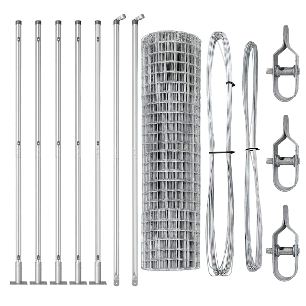 Euro Fence with Concrete Base 10 x 1.4 m Mesh Concrete Base Fix Galvanised Steel mesh Size 50 x 50 mm mesh 0.8 m