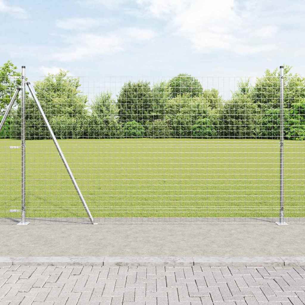 Euro Fence with Concrete Base 10 x 1.4 m Mesh Concrete Base Fix Galvanised Steel mesh Size 50 x 50 mm mesh 1.4 m