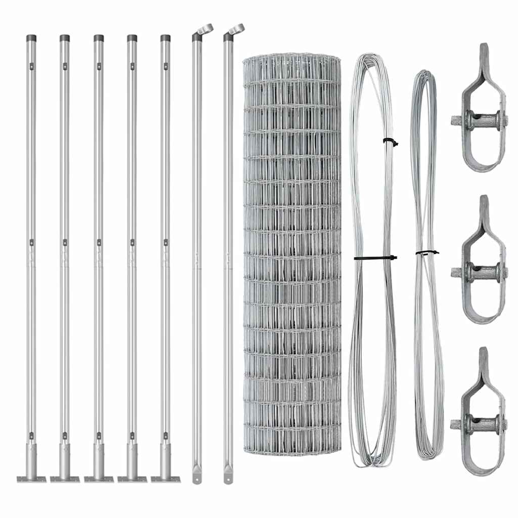 Euro Fence Concrete Base Fix Galvanised Steel mesh Size