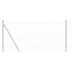 vidaXL Outdoor Euro Fence with Concrete Base 10 x 1 m Galvanised Steel 2
