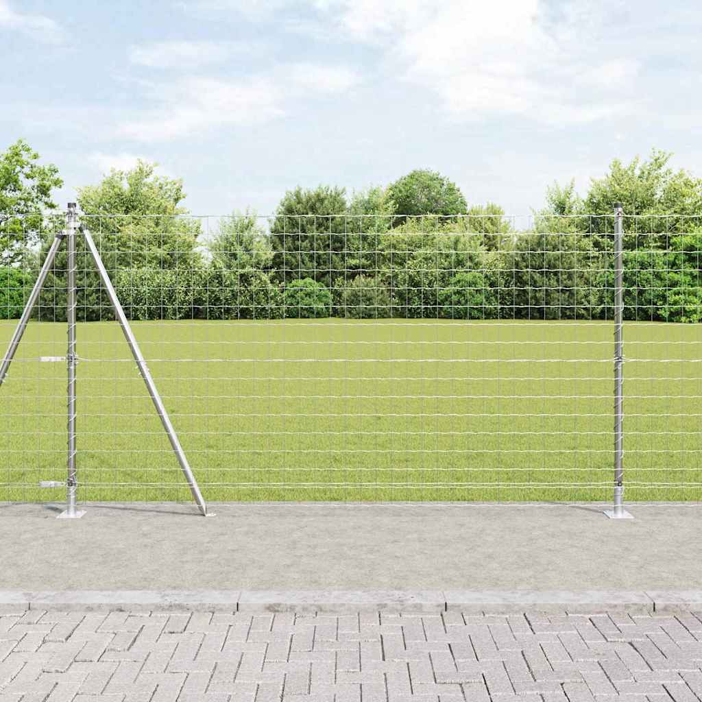 Euro Fence with Concrete Base 10 x 1.2 m Mesh Concrete Base Fix Galvanised Steel mesh Size 76 x 64 mm mesh 1.2 m