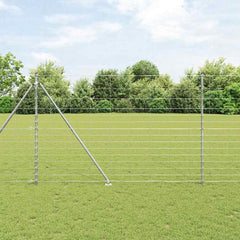 Welded Wire Fence with Spikes 25 x 1.6 m Galvanised Steel Mesh Spike Anchor Fix 30 cm (15 wires)