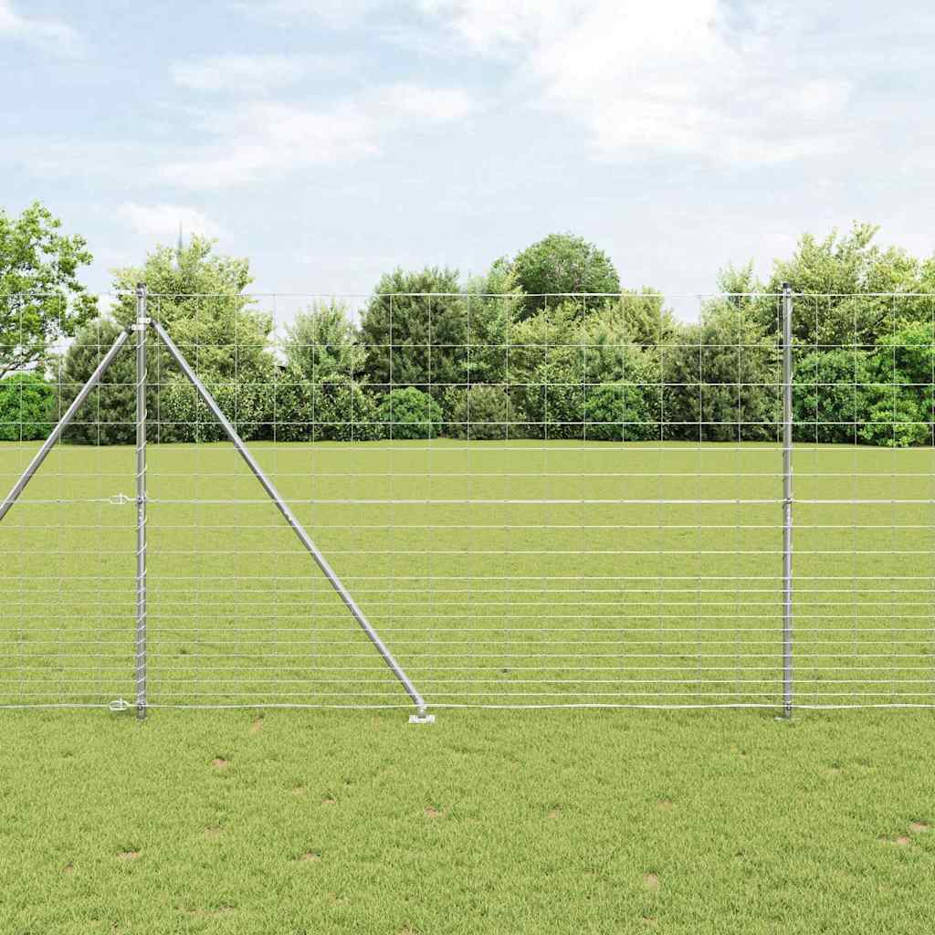 Welded Wire Fence with Spikes 25 x 1.6 m Galvanised Steel Mesh Spike Anchor Fix 15 cm (20 wires)