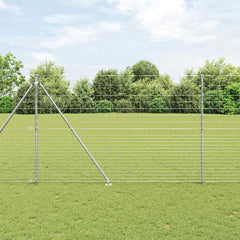 Welded Wire Fence with Spikes 25 x 1.6 m Galvanised Steel Mesh Spike Anchor Fix 15 cm (23 wires)
