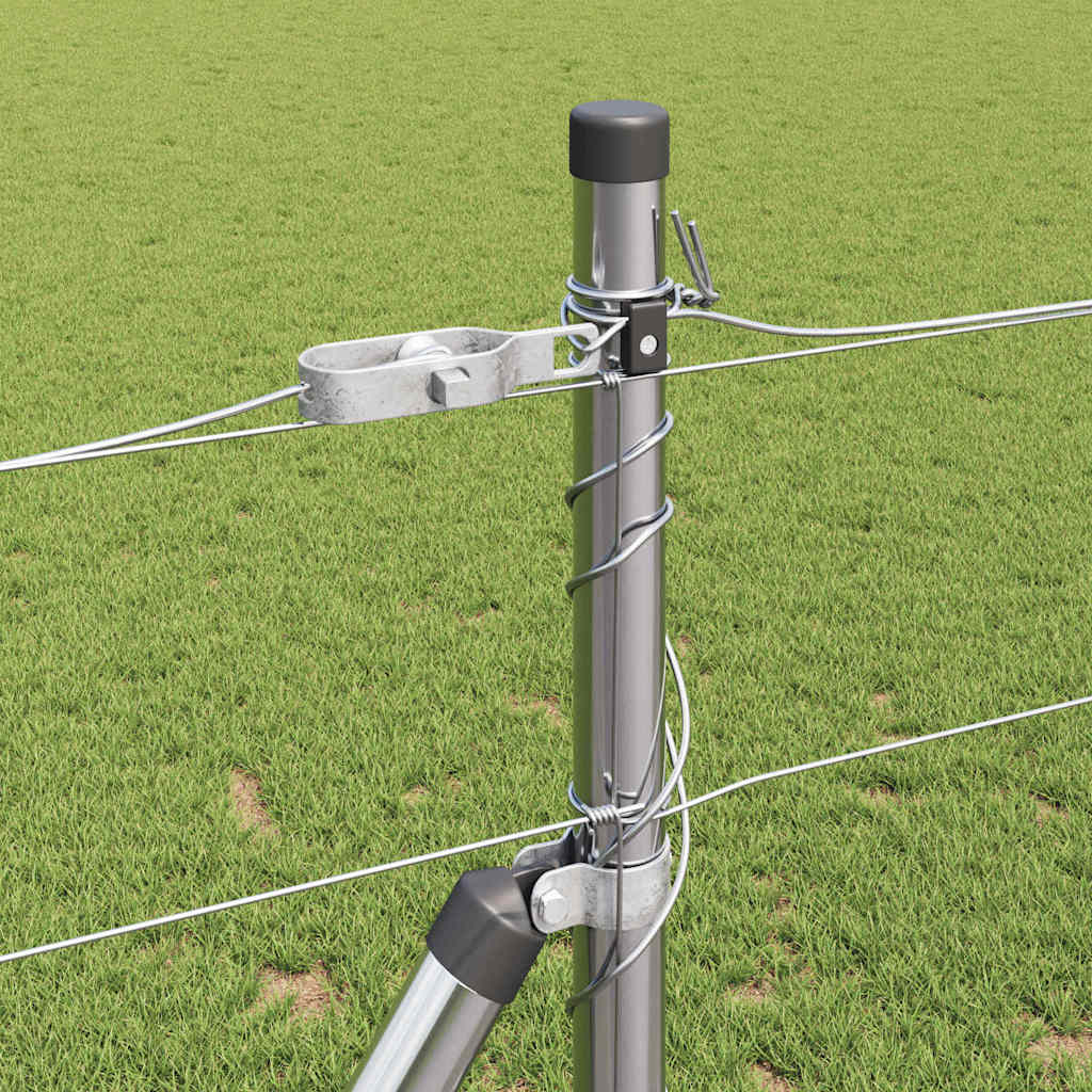 Welded Wire Fence with Concrete Base 25 x 1.2 m Silver Mesh Concrete Base Fix 30 cm (12 wires)