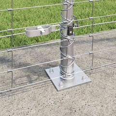 Welded Wire Fence with Concrete Base 25 x 1.6 m Silver Mesh Concrete Base Fix 15 cm (20 wires)