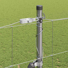 Welded Wire Fence with Concrete Base 25 x 1.6 m Silver Mesh Concrete Base Fix 15 cm (20 wires)