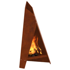vidaXL Fire Bowl Rusty 58 x 40 x 100 cm Weathering Steel 3