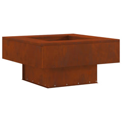 vidaXL Fire Bowl Rusty 60 x 60 x 30 cm Weathering Steel 2