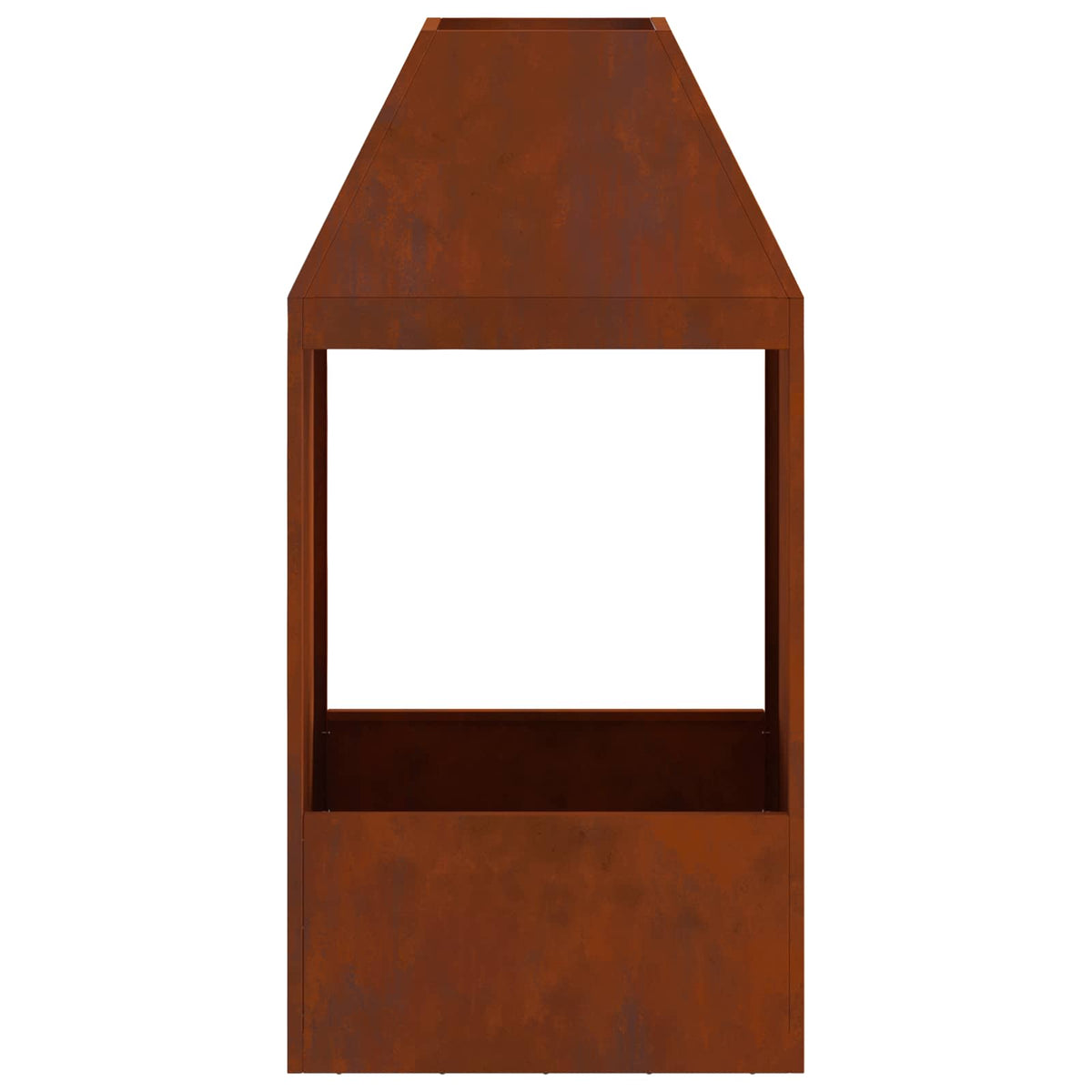 Fire Bowl Black 50 x 50 x 100 cm Weathering Steel Weathering steel/brown without side cut-out pattern