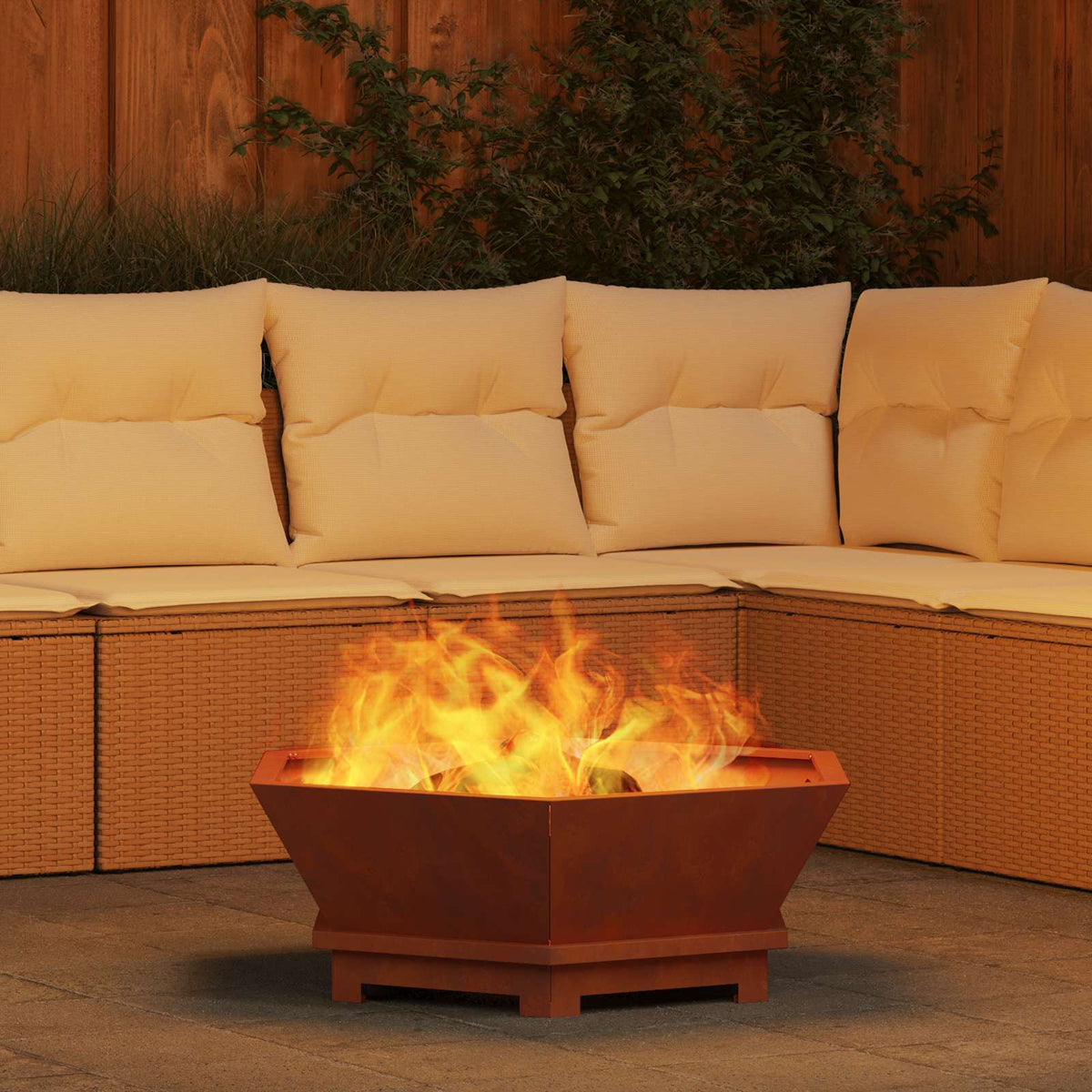 Fire Bowl Rusty Weathering steel/brown 75 cm 75 cm