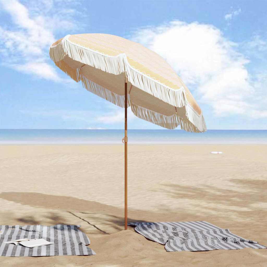 vidaXL Beach Parasol 160 x 160 x 196 cm Polyester and Steel Round 3