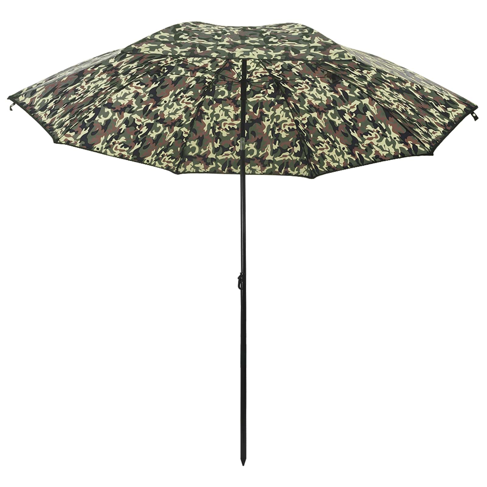 vidaXL Fishing Umbrella 290 x 225 cm Oxford Polyester Camouflage 3