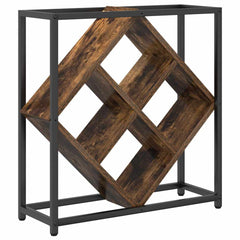 vidaXL Wine Rack 16 bottles Engineered Wood Smoked Oak 2