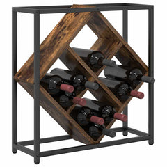 vidaXL Wine Rack 16 bottles Engineered Wood Smoked Oak 3