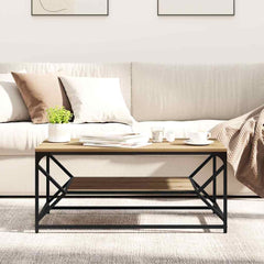 vidaXL Coffee Table Artisan Oak 90 x 50 x 40 cm 4