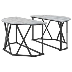 vidaXL Coffee Table Grey Sonoma 80 x 80 x 42 cm 2