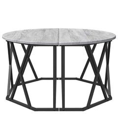 vidaXL Coffee Table Grey Sonoma 80 x 80 x 42 cm 6