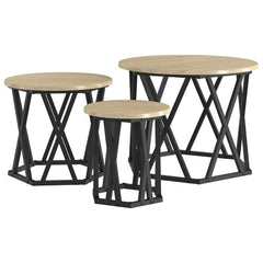 vidaXL Nesting Side Table 3 pcs Sonoma Oak 53 x 53 x 40 cm 2