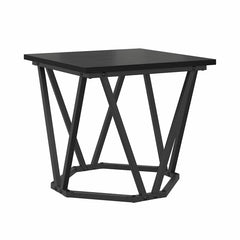 vidaXL Side Table Set 2 pcs Black Oak 50 x 50 x 40 cm 6