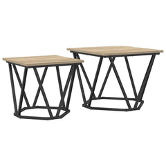 vidaXL Side Table Set 2 pcs Sonoma Oak 50 x 50 x 40 cm 2