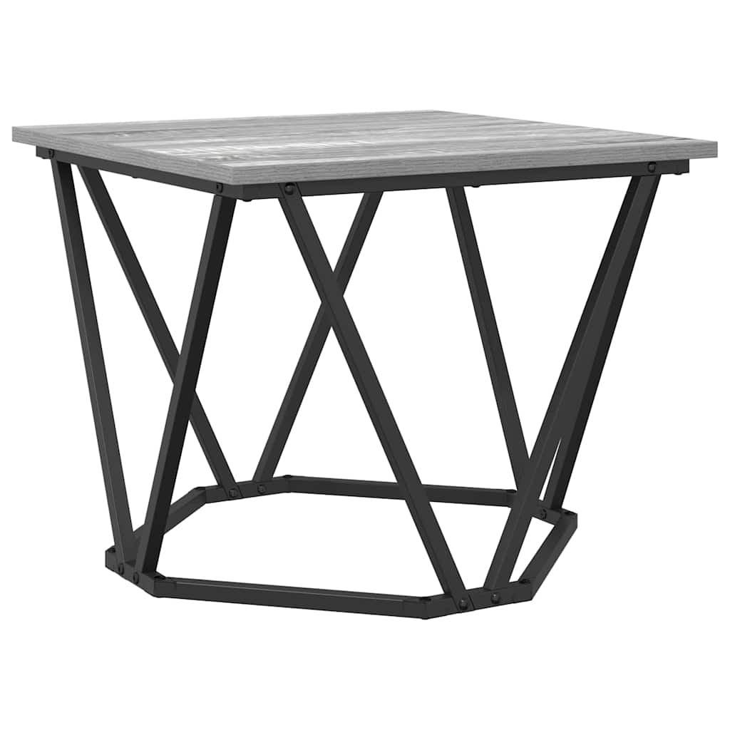 vidaXL Side Table Set 2 pcs Grey Sonoma 50 x 50 x 40 cm 5