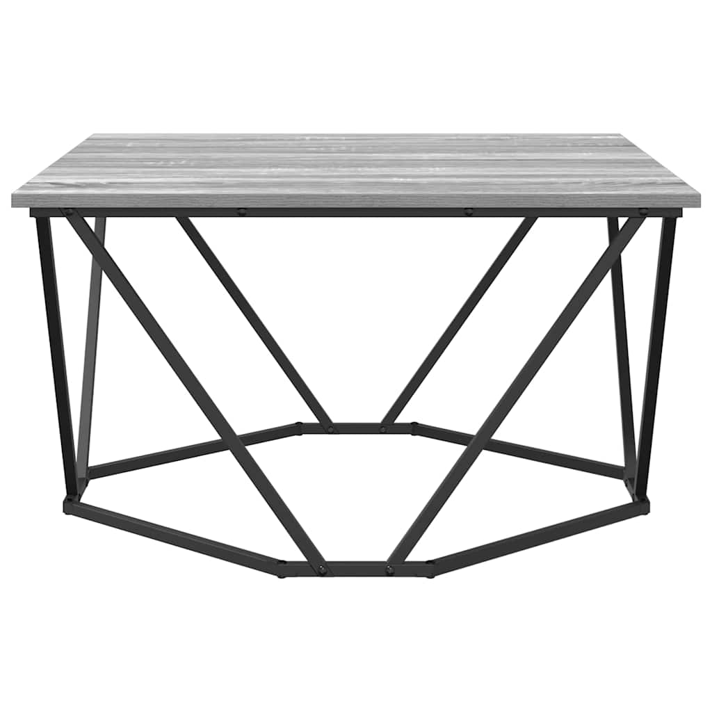 vidaXL Coffee Table Grey Sonoma 80 x 80 x 45 cm 6
