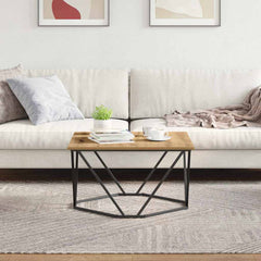 vidaXL Coffee Table Artisan Oak 80 x 80 x 45 cm 4