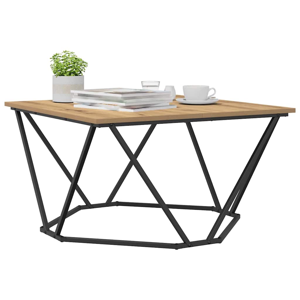 vidaXL Coffee Table Artisan Oak 80 x 80 x 45 cm 3