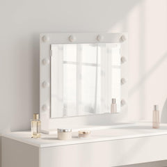 Vanity Mirror 60 x 55 x 18 cm Rectangular White
