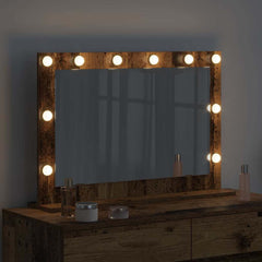 vidaXL Vanity Mirror Old Wood 80 x 55 x 18 cm Rectangular 3