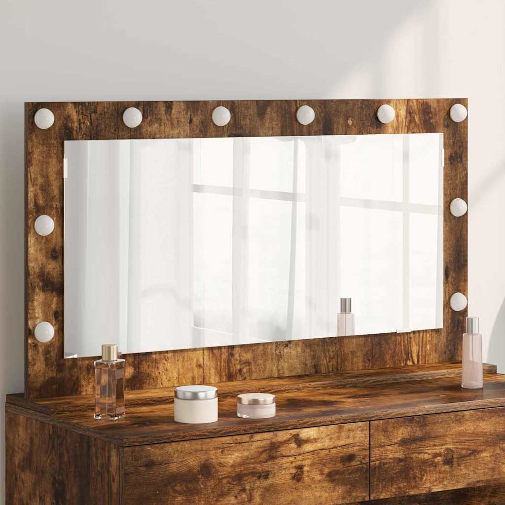 Vanity Mirror 100 x 55 x 18 cm Rectangular Smoked oak