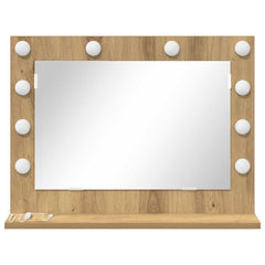 vidaXL Vanity Mirror Artisan Oak 60 x 45 x 18 cm Rectangular 4