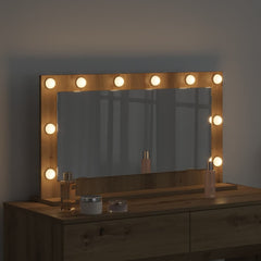 vidaXL Vanity Mirror Artisan Oak 80 x 45 x 18 cm Rectangular 3