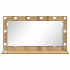 vidaXL Vanity Mirror Artisan Oak 80 x 45 x 18 cm Rectangular 4