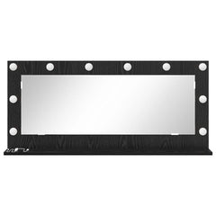vidaXL Vanity Mirror Black Oak 100 x 45 x 18 cm Rectangular 4