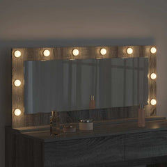 vidaXL Vanity Mirror Grey Sonoma 100 x 45 x 18 cm Rectangular 3