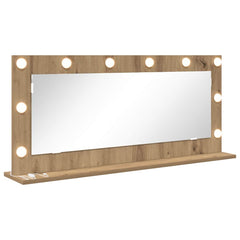 vidaXL Vanity Mirror Artisan Oak 100 x 45 x 18 cm Rectangular 2