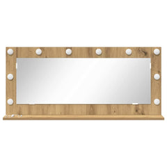 vidaXL Vanity Mirror Artisan Oak 100 x 45 x 18 cm Rectangular 4