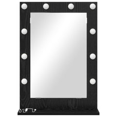 Vanity Mirror 70 x 50 x 18 cm Rectangular Black oak