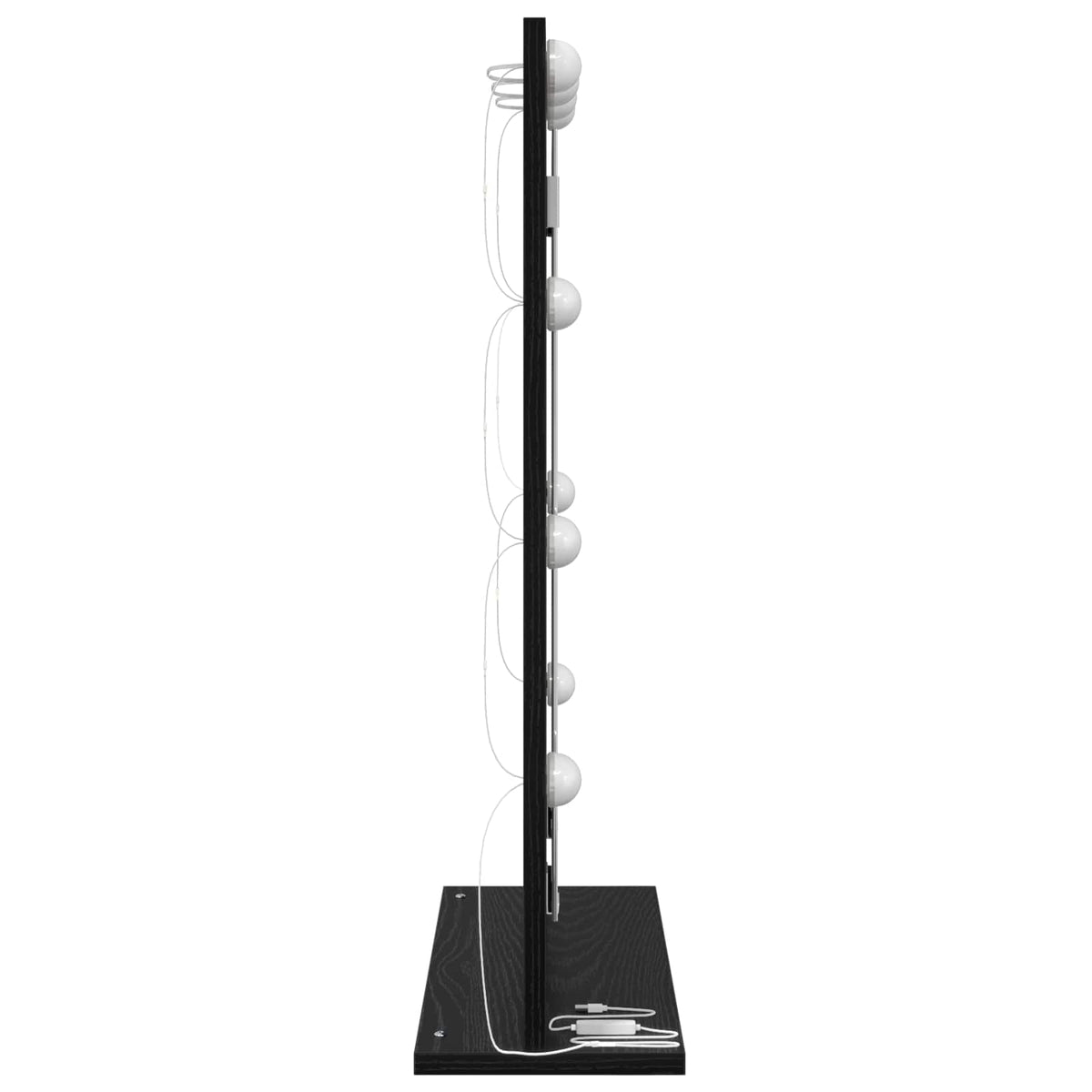 Vanity Mirror 70 x 50 x 18 cm Rectangular Black oak