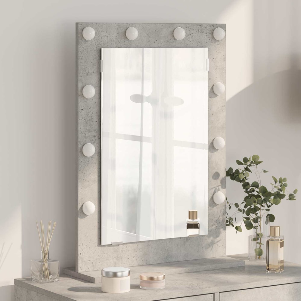 Vanity Mirror 70 x 50 x 18 cm Rectangular Concrete grey