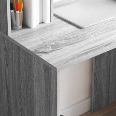 vidaXL Desk Grey Sonoma 91 x 50 x 149 cm Engineered Wood 4