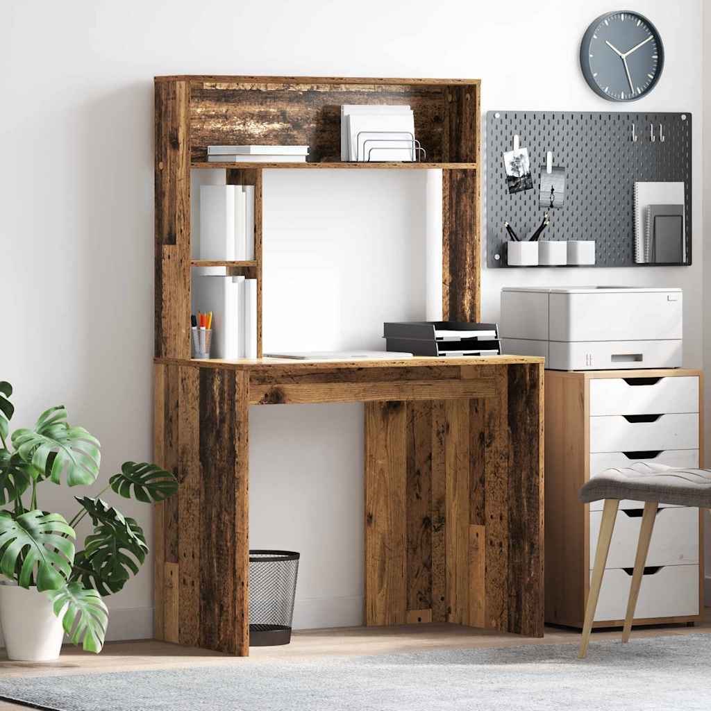 vidaXL Desk Old Wood 91 x 50 x 149 cm Engineered Wood 1
