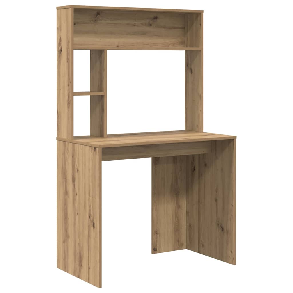 vidaXL Desk Artisan Oak 91 x 50 x 149 cm Engineered Wood 2