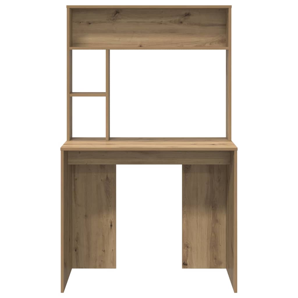 vidaXL Desk Artisan Oak 91 x 50 x 149 cm Engineered Wood 5